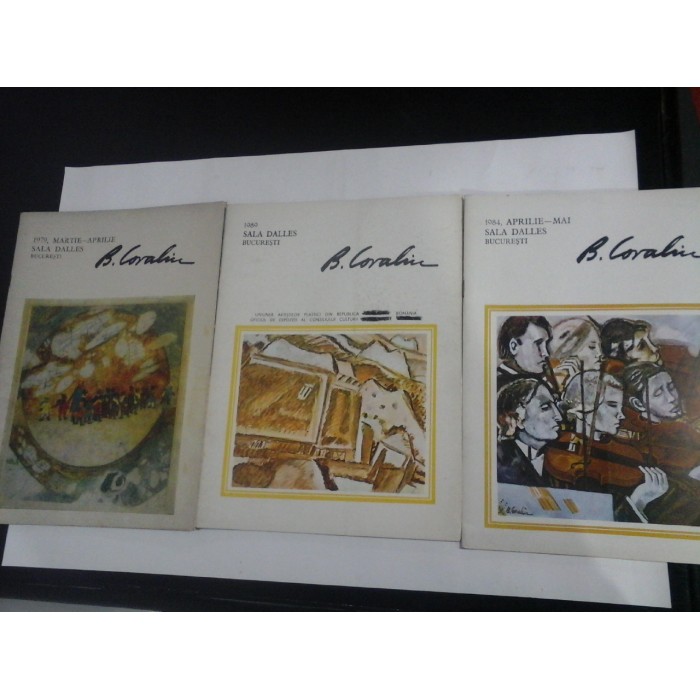 BRADUT COVALIU - Pictura- cataloage expozitie - Sala Dalles 1979,1984,1989 (dedicatie)